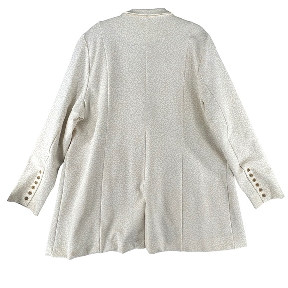 Soft Surroundings Leontine Ponte Animal Blazer Jacket Cream Womens Plus Size 2X - Picture 13 of 16